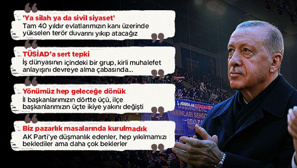 Büyük Kongre'de TÜSİAD'a tepki! Cumhurbaşkanı Erdoğan: 