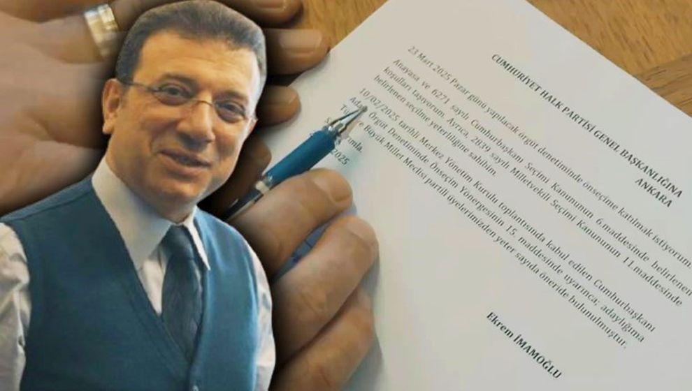 Ekrem İmamoğlu 'adaylık' başvurusunu yaptı: 'Bugün yeni bir başlangıcın ilk adımı...'