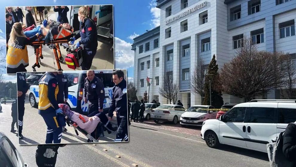 Selçuk Üniversitesi'nde dehşet! Öğrenci dekan yardımcısını vurup intihar girişiminde bulundu...