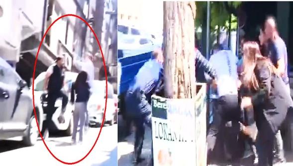 Haber Global ekibinin kadın muhabirine ve kameramana tekme tokat saldırı..!