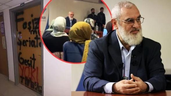 Nureddin Yıldız'a Boğaziçi Üniversitesi'nde yumurtalı protesto! 97 gözaltı...