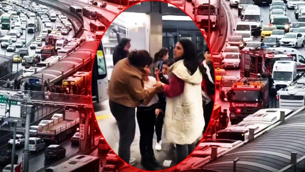 Haramidere'de iki metrobüs çarpıştı! Yaralılar var...