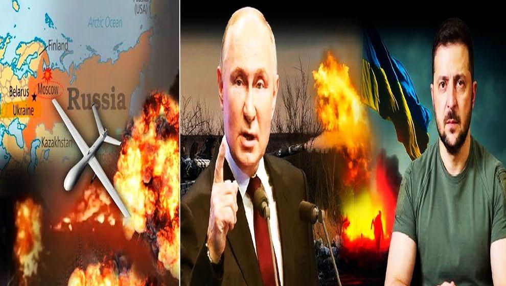 Savaş bir anda kızıştı! Ukrayna, Moskova'yı İHA'larla vurdu...