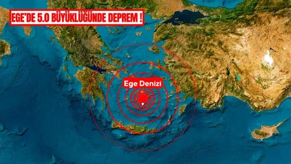 Bölge beşik gibi! Ege'de 5.0 büyüklüğünde deprem...