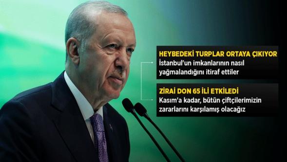 Cumhurbaşkanı Erdoğan'dan İBB soruşturması açıklaması: "Heybedeki turplar birer birer ortaya çıkartılıyor!"
