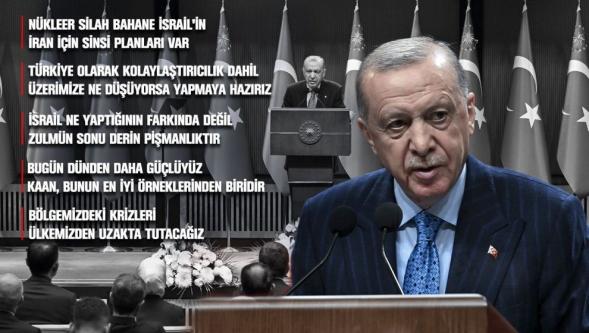 Cumhurbaşkanı Erdoğan'dan İsrail'e tepki: "İran'a saldırılar sinsi, döktüğü her kanla kendi sonunu getiriyor"