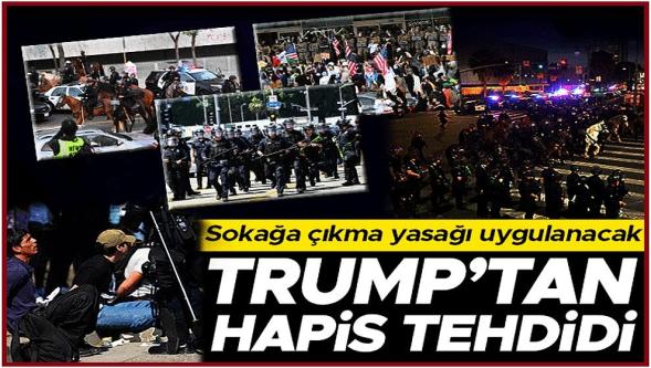 Toplu tutuklamalar başladı! Donald Trump'tan göstericilere sert tepki: 'ABD bayrağını yakanlar hapis cezasına çarptırılmalı..!'