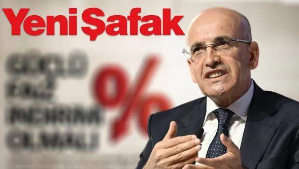 Yeni Şafak’ın hedefinde yine Mehmet Şimşek var: “Güçlü faiz indirimi olmalı..!”