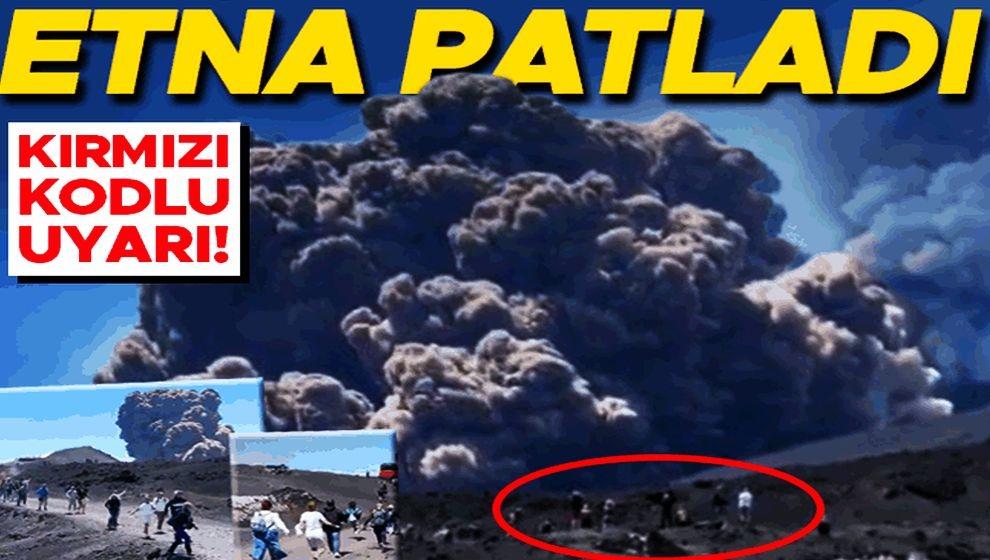 Etna Yanardağı'nda korkutan patlama! Turistler can havliyle kaçıştı...