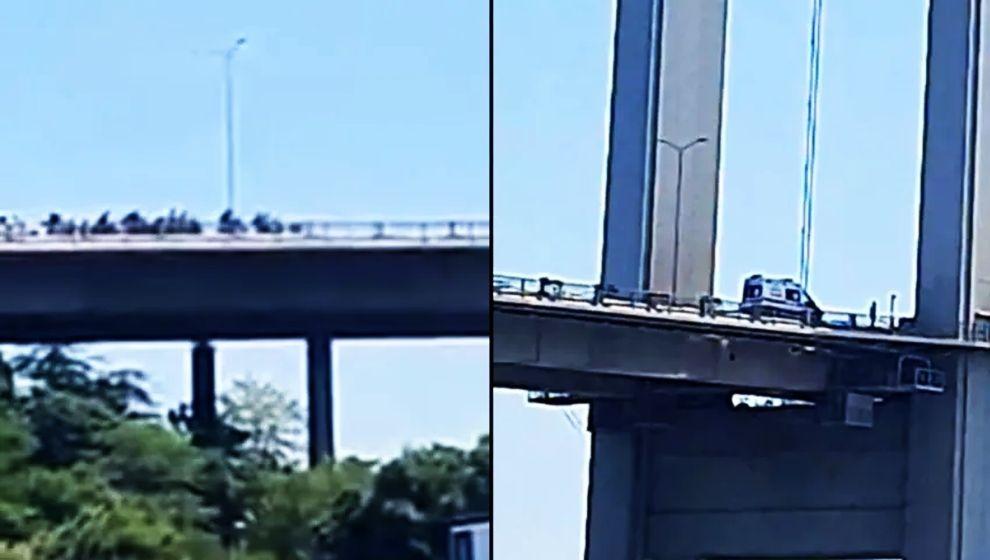 İstanbul’da hareketli dakikalar! 15 Temmuz Şehitler Köprüsü'nde silahlı şahıs paniği..!