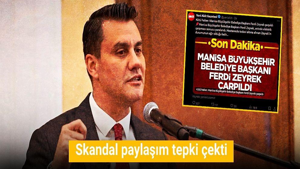 Yeni Akit'ten tepki çeken Ferdi Zeyrek paylaşımı! 'Çarpıldı..!'