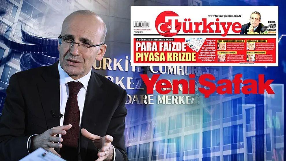 Yeni Şafak’tan sonra Türkiye Gazetesi de Mehmet Şimşek'e yüklendi!