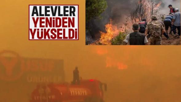 Bilecik'te kontrol altına alınan yangın yeniden alevlendi... Canımızı yakan görüntüler kameralara yansıdı!