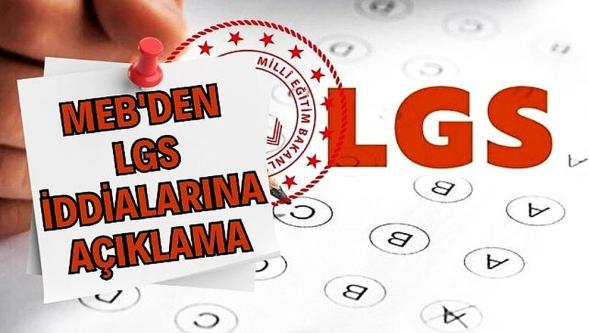 MEB'den 'LGS'de şaibe' iddialarına sert tepki! 'Siyaset yapmayın..!'