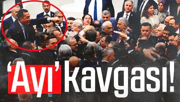 Meclis'te kavga çıktı: “Şu hale bak, ayı gibi oturuyorsun ya”