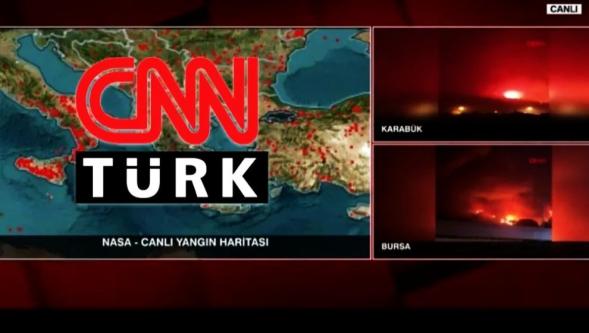 Yangın haritası diye paylaştılar… CNN Türk ekranlarında tepki toplayan görüntü!