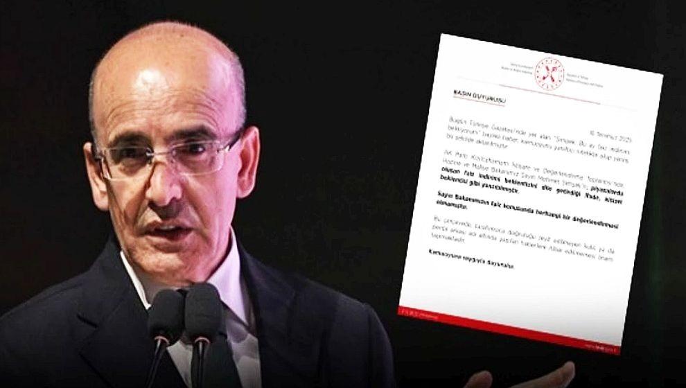 Mehmet Şimşek'in 'faiz indirimi beklentisi' haberlerine Bakanlıktan yalanlama...