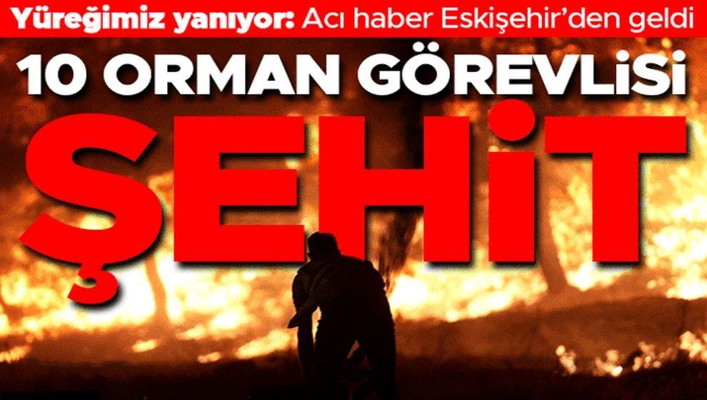Yüreğimiz yanıyor! Eskişehir'de orman yangınlarında 10 orman işçisi şehit oldu...