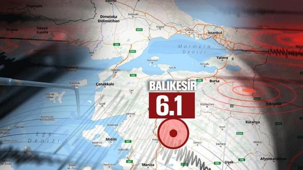 Balıkesir Sındırgır'da 6,1 büyüklüğünde deprem! 10'un üzerinde bina yıkıldı, kurtarma çalışmaları devam ediyor!