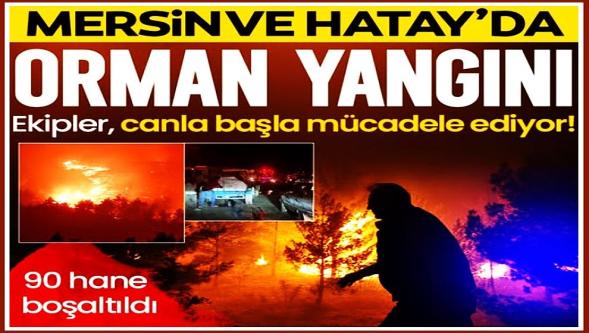 Hatay ve Mersin cayır cayır yanıyor! Alevlerle cansiparane mücadele..Yüzlerce kişi tahliye edildi!
