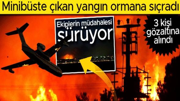 İzmir'in iki ilçesinde orman yangını! Alevlerle mücadele sürüyor, 3 şüpheli gözaltında!