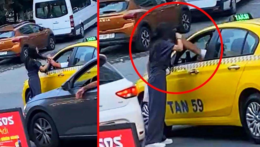 Karşıya geçen kadına hem yol vermedi hem de darp edip kaçtı..!