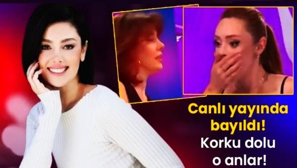 Oyuncu Burcu Binici canlı yayında bayıldı..! Programın sunucuları büyük korku yaşadı...