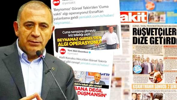 Yeni Akit'in Gürsel Tekin manşetlerindeki 'değişimi' Faruk Bildirici paylaştı..!