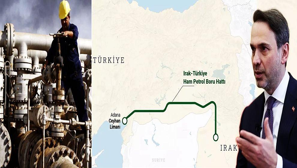 Bakan Bayraktar duyurdu! Irak – Türkiye Ham Petrol Boru Hattı’nda petrol akışı başladı!