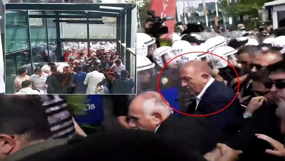 CHP İstanbul İl Başkanlığı'nda tarihi görüntü! Vekiller makam odasına barikat kurdu...