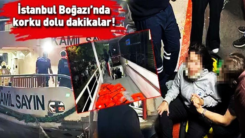 İstanbul Boğazı'nda korku dolu anlar! Beşiktaş - Üsküdar motoru, kuru yük gemisi ile çarpıştı...