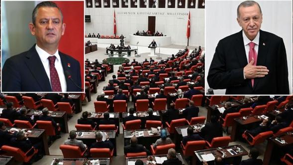 Meclis'in açılış oturumuna katılmayacak olan CHP lideri Özel: "Trump'tan meşruiyet dilenenlere Meclis'te meşruiyet kazandırmayız!"