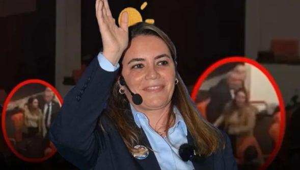 Türkeş'in kızı Ayyüce Türkeş'ten MHP'yi şoke edecek hareket! MHP'li vekil konuşurken salonu terk etti...
