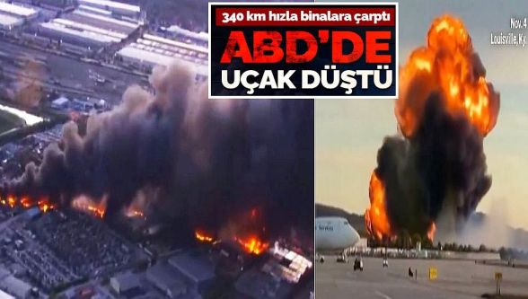 ABD'nin Kentucky eyaletinde kargo uçağı düştü: 4 ölü, 11 yaralı...