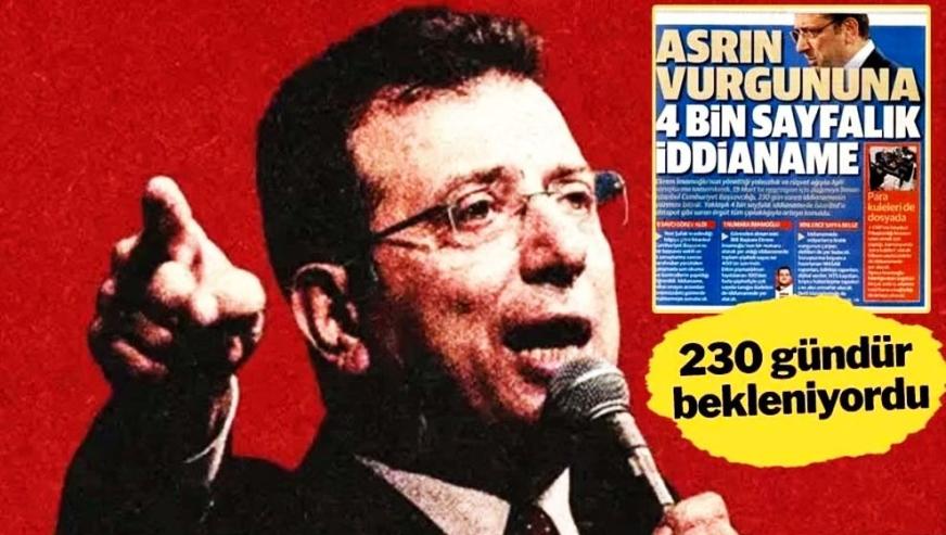 230 gündür bekleniyordu... Savcılık açıklamadan Yeni Şafak açıkladı..! Ekrem İmamoğlu “1 numaralı şüpheli”