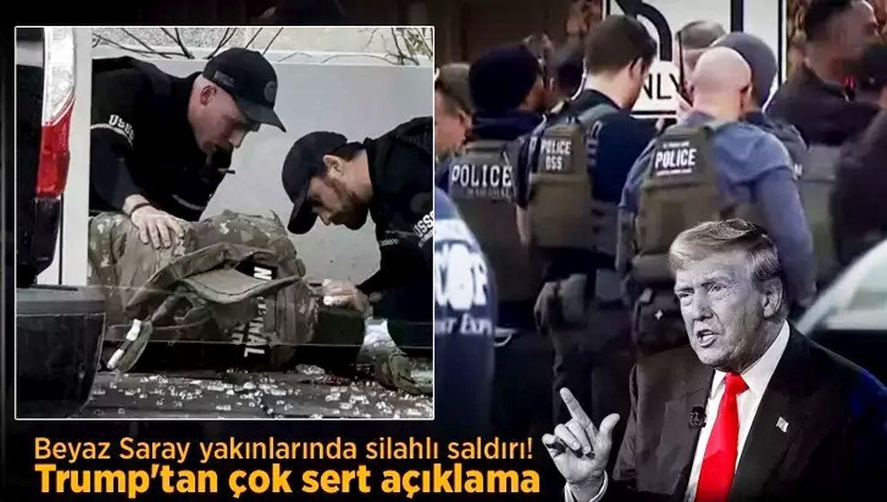 ABD'de saldırı şoku! 2 Ulusal Muhafız personeli vuruldu... Beyaz Saray'a giriş ve çıkışlara kapatıldı...