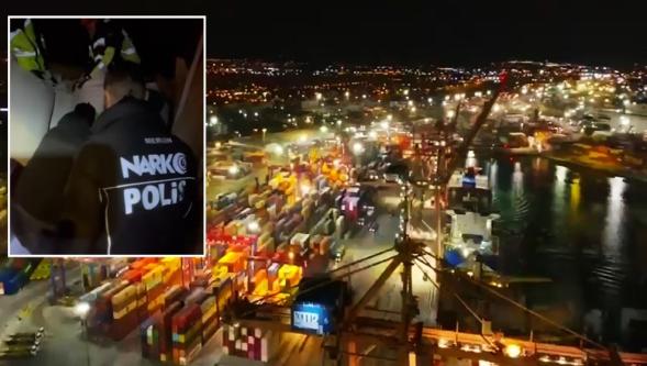 Mersin Limanı'nda düzenlenen operasyonda 298 kilo kokain ele geçirildi..!