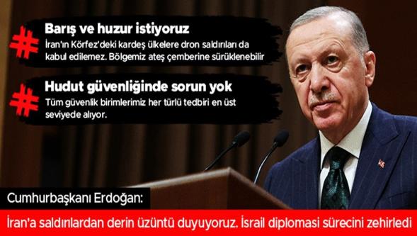 Cumhurbaşkanı Erdoğan: "İran'a saldırılar kabul edilemez. Endişe duyuyoruz.!"