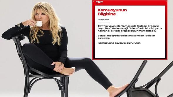 TRT'den Gülben Ergen iddialarına net yanıt: “Böyle bir proje yok..!”