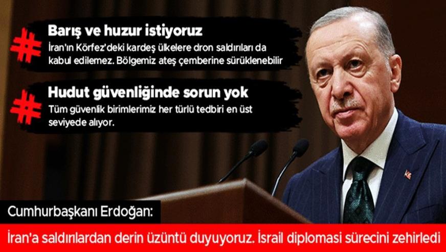 Cumhurbaşkanı Erdoğan: "İran'a saldırılar kabul edilemez. Endişe duyuyoruz.!"