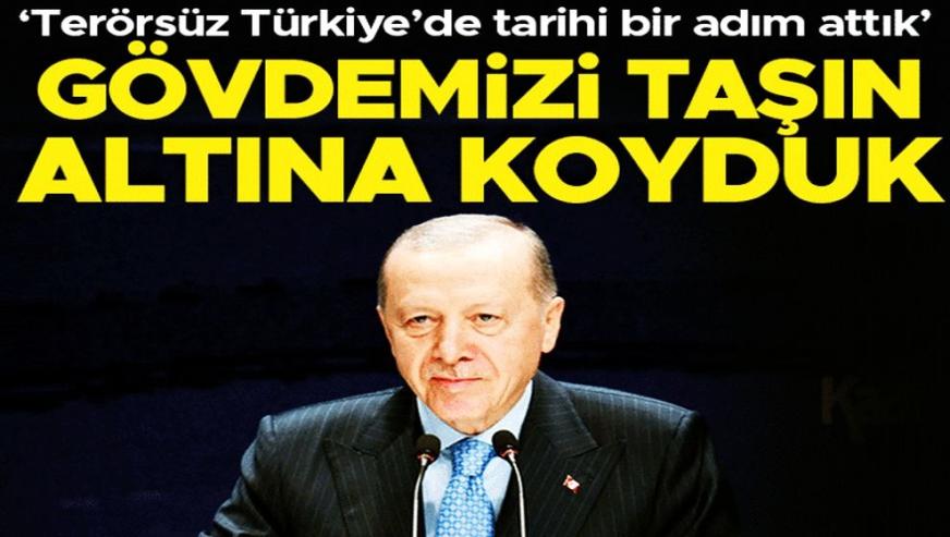 Cumhurbaşkanı Erdoğan: "Tarihi bir adım attık, elimizi de gövdemizi de taşın altına koyduk!"