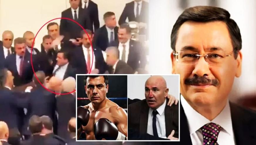 Meclis'teki yumruklu kavgaya 'baba' desteği! Melih Gökçek oğlunu boksör yaptı 'Nakavt' dedi..!