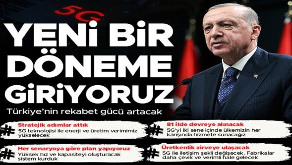 5G Heyecanı... Cumhurbaşkanı Erdoğan: "Veriyi kontrol edemeyen egemenliğini koruyamaz..!"