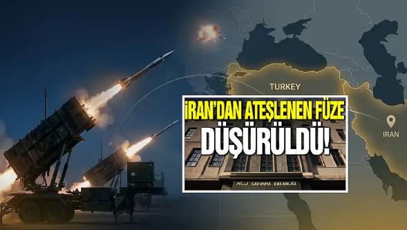 İran'dan ateşlenen füze Gaziantep'te imha edildi! MSB'den ilk açıklama geldi...