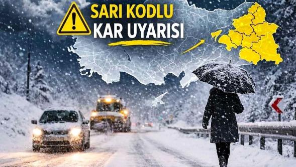 Yoğun kar yağışı geliyor... 6 İl için sarı kodlu uyarı!