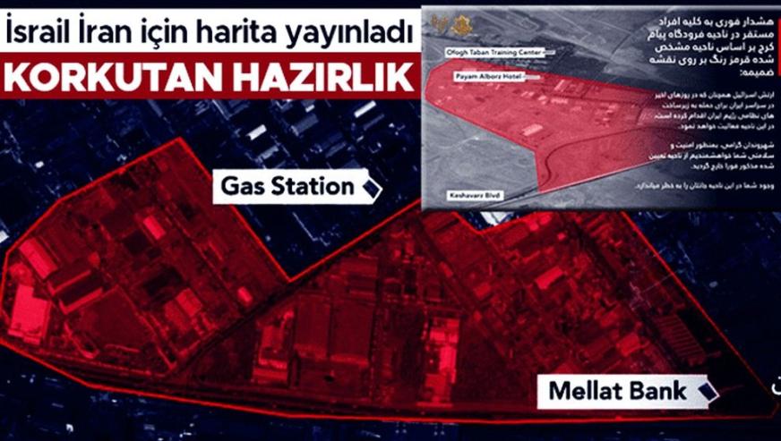 İsrail'den korkutan hazırlık... İran için harita yayınlandı!