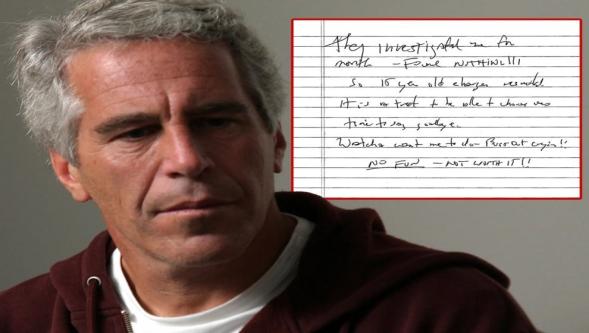Jeffrey Epstein'ın intihar notu ortaya çıktı:  "Eğlenceli değil, buna değmez..!"