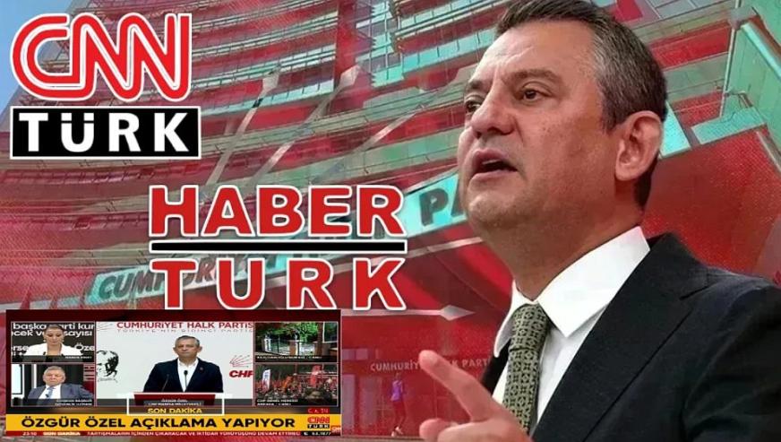 KJ dikkatlerden kaçmadı… CNN Türk ve Habertürk'te dikkat çeken Özgür Özel detayı!