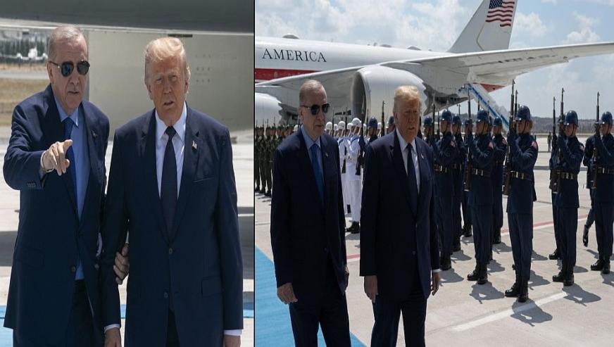 Cumhurbaşkanı Erdoğan karşıladı! ABD Başkanı Donald Trump Ankara'da...