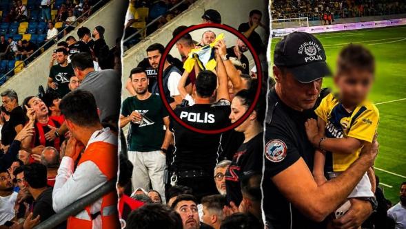 Gençlerbirliği-Fenerbahçe maçında skandal görüntü! Küçük çocuğun formasını zorla çıkarttıran şüpheliye gözaltı kararı...